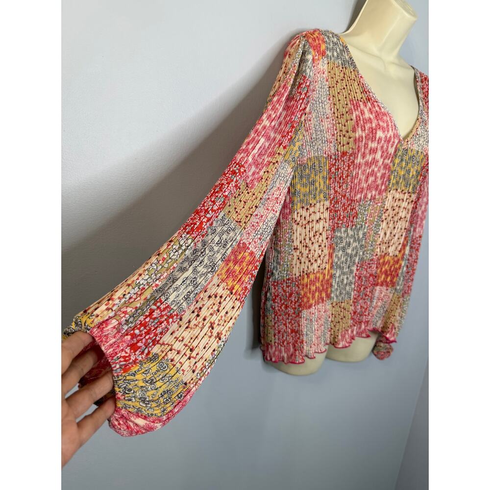 Muche & Muchette V Neck Blouse long Sleeve Blouse O/S - Picture 4 of 10